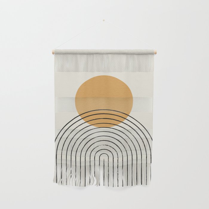 Gold Sun rainbow mid-century full Wall Hanging Gallery Image 1