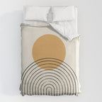 Gold Sun rainbow mid-century full Duvet Cover Gallery Image 6