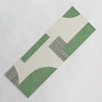 Abstract Lines Composition - Green Yoga Mat Gallery Image 1