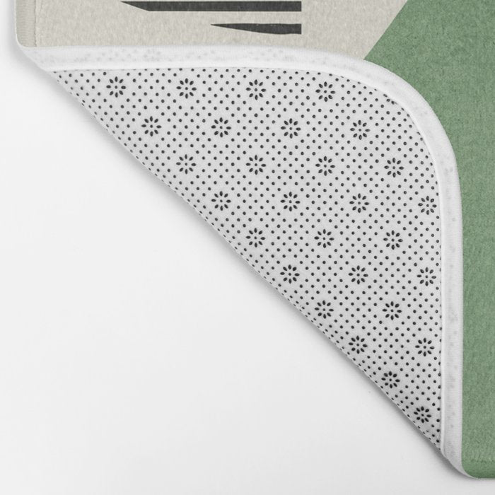 Abstract Lines Composition - Green Bath Mat Gallery Image 2