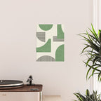 Abstract Lines Composition - Green Poster Gallery Image 2