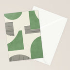 Abstract Lines Composition - Green Stationery Card Gallery Image 2