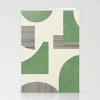 Abstract Lines Composition - Green Stationery Card Gallery Image 2