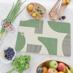 Abstract Lines Composition - Green Cutting Board Gallery Image 2
