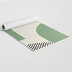 Abstract Lines Composition - Green Yoga Mat Gallery Image 2