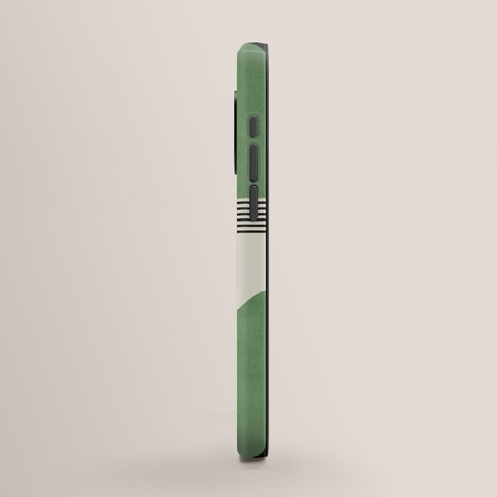 Abstract Lines Composition - Green iPhone Case Gallery Image 2