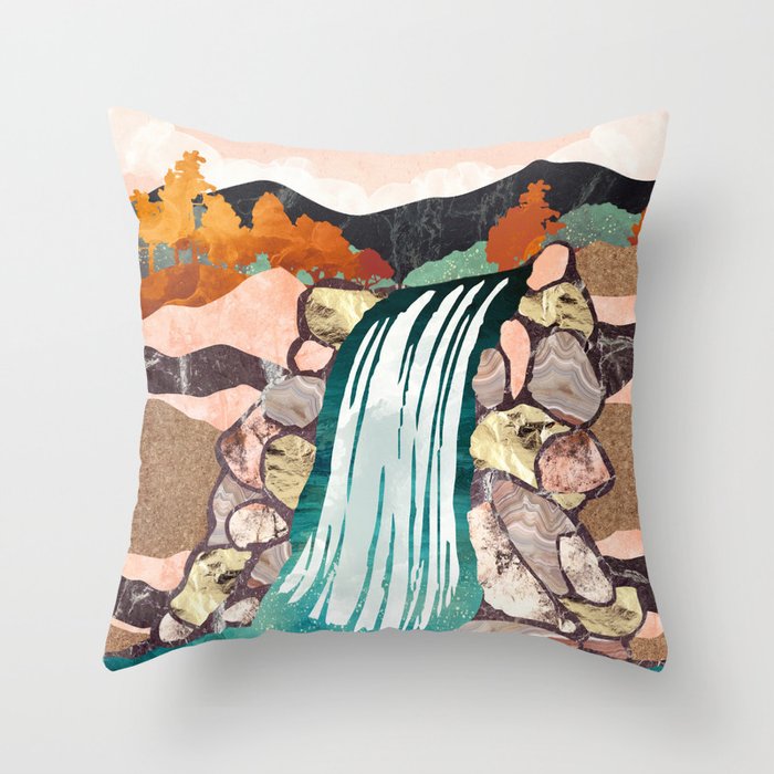 Autumn Falls Throw Pillow Gallery Image 1