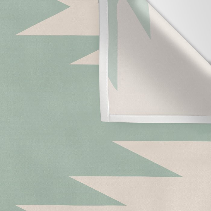 Geometric Southwestern Minimalism - Neutral Sage Green Wall Tapestry Gallery Image 3