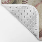 Many Baseballs - Background pattern Sports Illustration Bath Mat Gallery Image 2