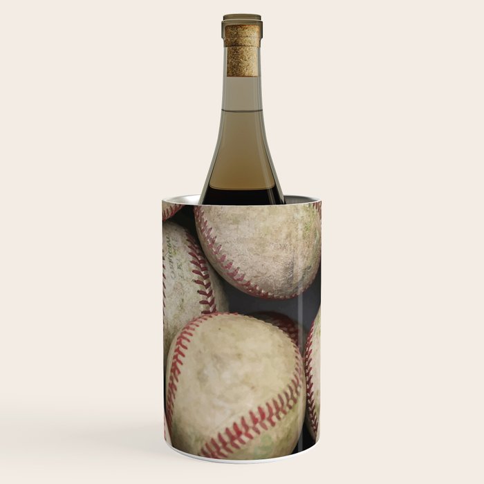 Many Baseballs - Background pattern Sports Illustration Wine Chiller Gallery Image 1