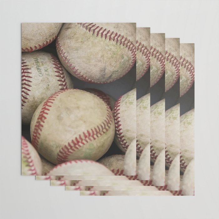 Many Baseballs - Background pattern Sports Illustration Wrapping Paper Gallery Image 3