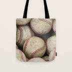 Many Baseballs - Background pattern Sports Illustration Tote Bag Gallery Image 1