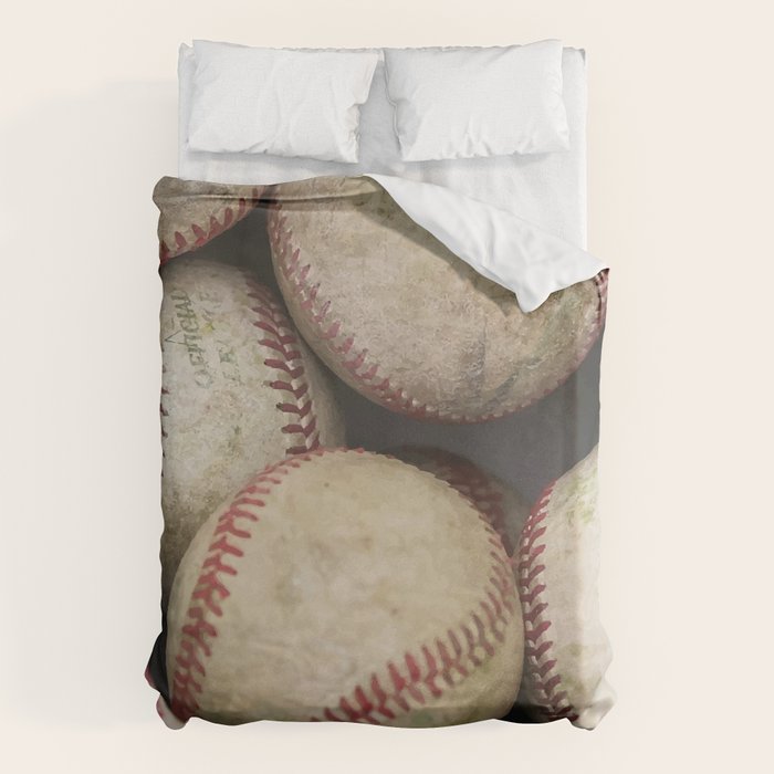 Many Baseballs - Background pattern Sports Illustration Duvet Cover Gallery Image 6