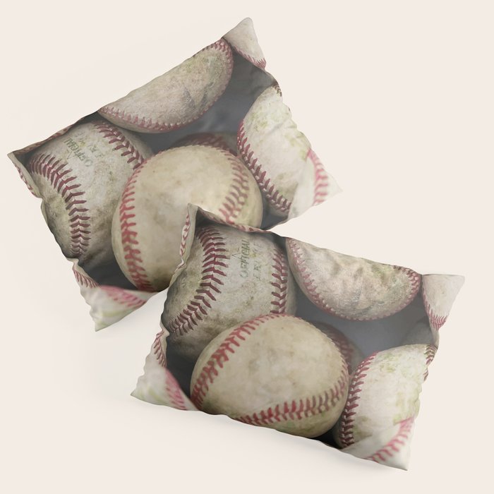 Many Baseballs - Background pattern Sports Illustration Pillow Sham Gallery Image 1