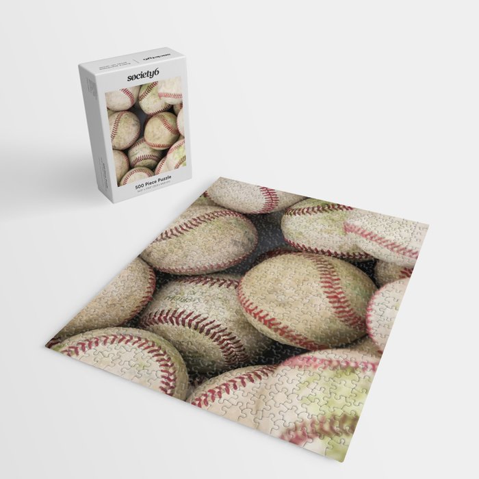 Many Baseballs - Background pattern Sports Illustration Jigsaw Puzzle Gallery Image 2