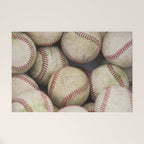Many Baseballs - Background pattern Sports Illustration Welcome Mat Gallery Image 1