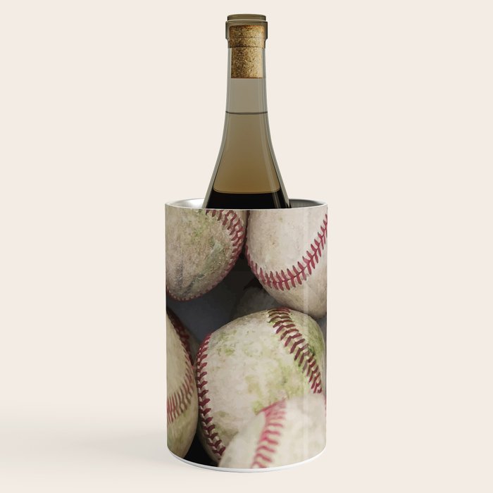 Many Baseballs - Background pattern Sports Illustration Wine Chiller Gallery Image 3