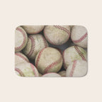 Many Baseballs - Background pattern Sports Illustration Bath Mat Gallery Image 1