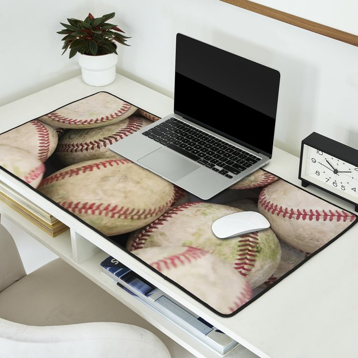 Many Baseballs - Background pattern Sports Illustration Desk Mat Gallery Image 2