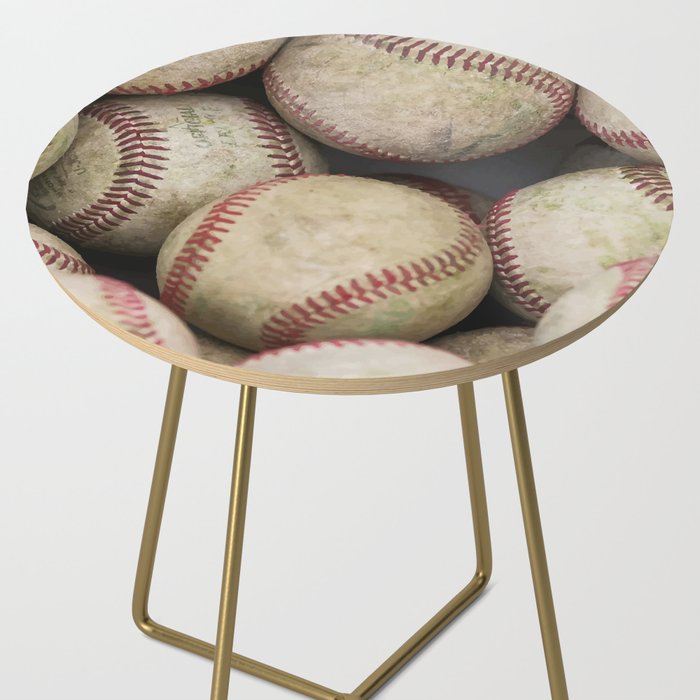 Many Baseballs - Background pattern Sports Illustration Side Table Gallery Image 2