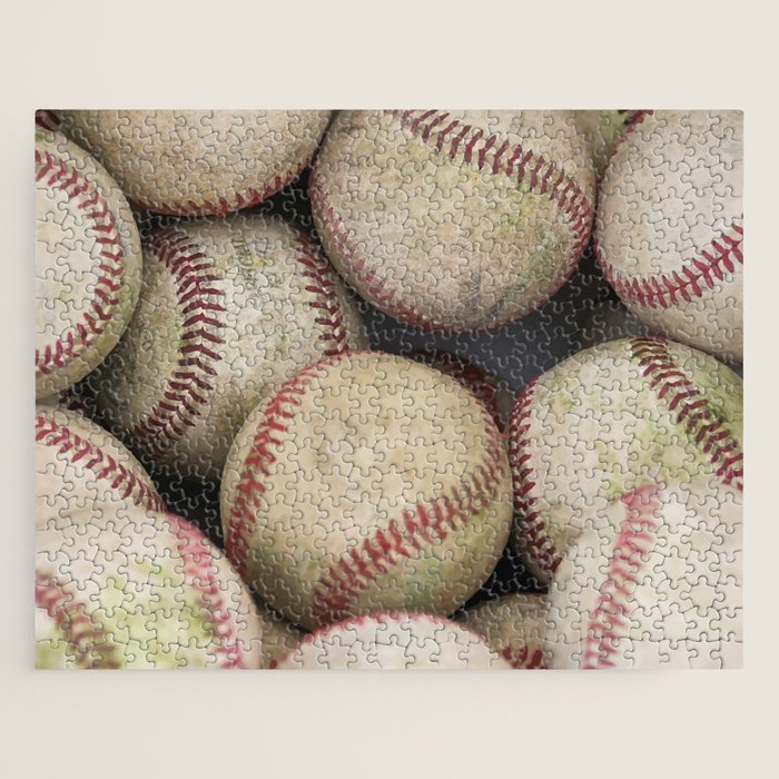 Many Baseballs - Background pattern Sports Illustration Jigsaw Puzzle Gallery Image 1