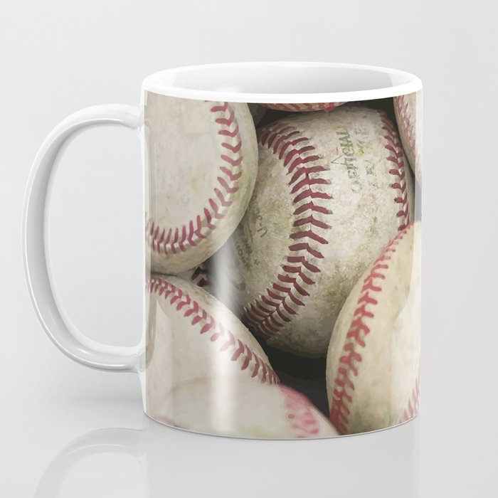 Many Baseballs - Background pattern Sports Illustration Coffee Mug Gallery Image 3