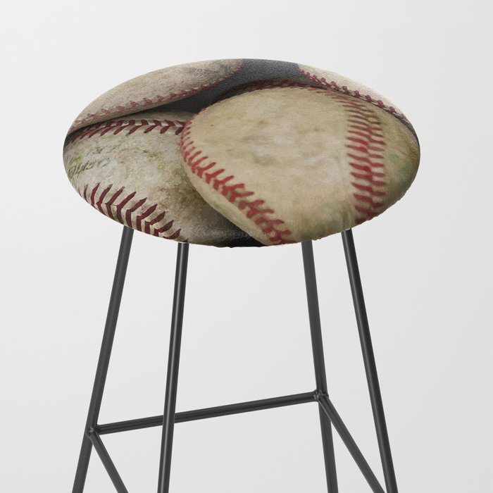 Many Baseballs - Background pattern Sports Illustration Stool Gallery Image 2
