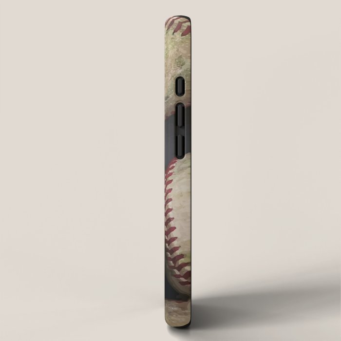 Many Baseballs - Background pattern Sports Illustration iPhone Case Gallery Image 2