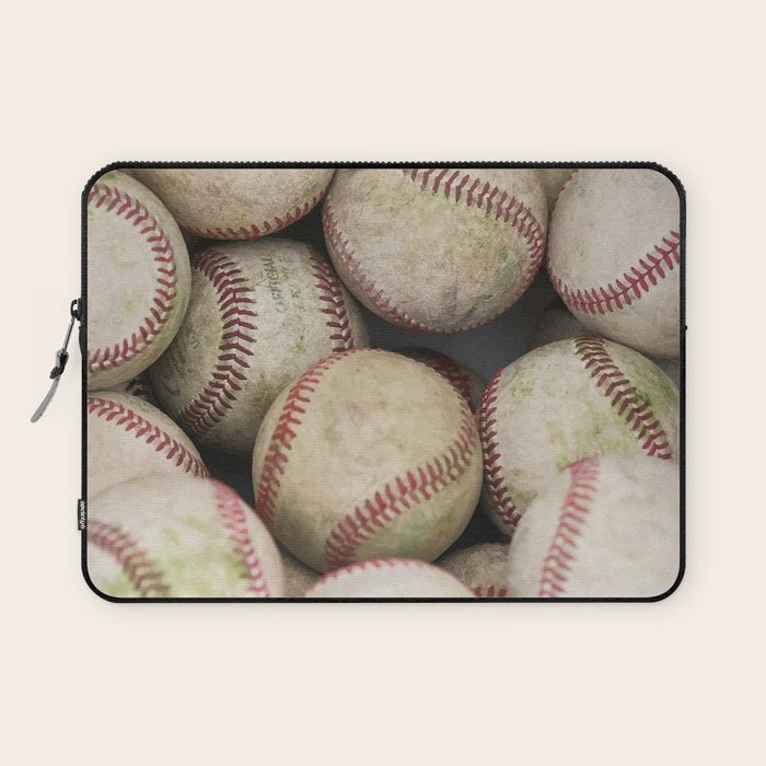 Many Baseballs - Background pattern Sports Illustration Laptop Sleeve Gallery Image 1