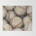 Many Baseballs - Background pattern Sports Illustration Throw Blanket Gallery Image 2