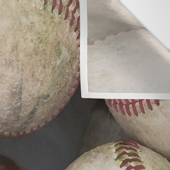 Many Baseballs - Background pattern Sports Illustration Wall Tapestry Gallery Image 3