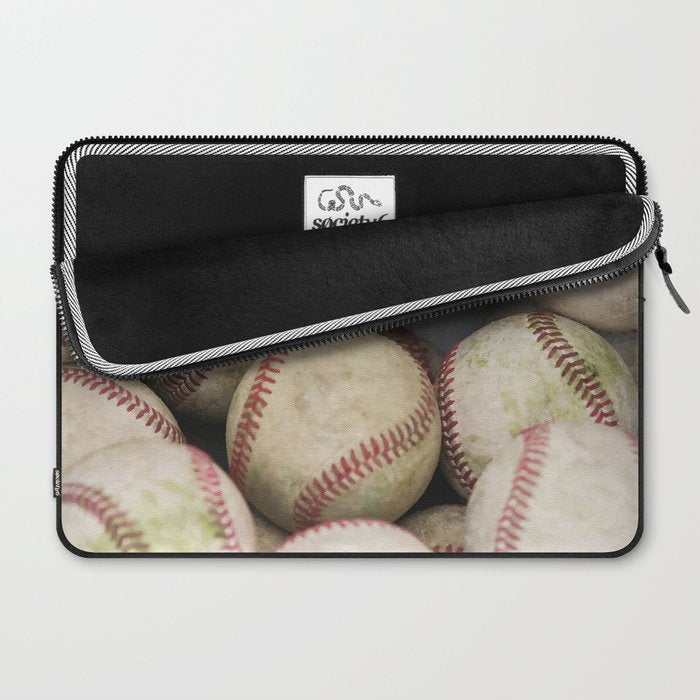 Many Baseballs - Background pattern Sports Illustration Laptop Sleeve Gallery Image 2