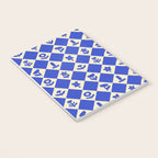 Abstract blue flower collage art pattern Notebook Gallery Image 3