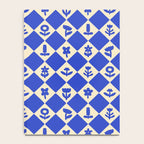Abstract blue flower collage art pattern Notebook Gallery Image 4