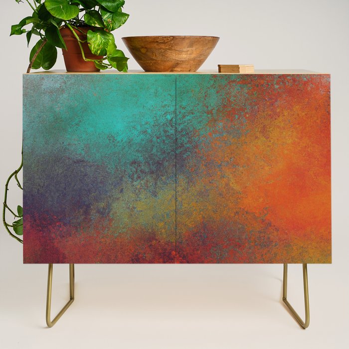 Colorful Rust Aesthetic Grunge Art Credenza Gallery Image 1