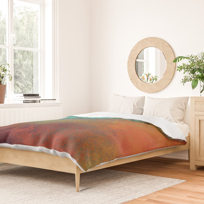 Colorful Rust Aesthetic Grunge Art Duvet Cover Gallery Image 2