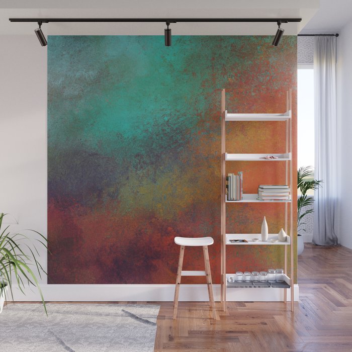 Colorful Rust Aesthetic Grunge Art Wall Mural Gallery Image 1