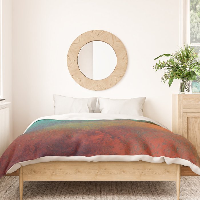 Colorful Rust Aesthetic Grunge Art Duvet Cover Gallery Image 3
