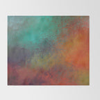 Colorful Rust Aesthetic Grunge Art Throw Blanket Gallery Image 2