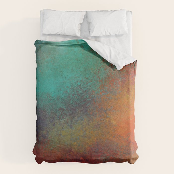 Colorful Rust Aesthetic Grunge Art Duvet Cover Gallery Image 6