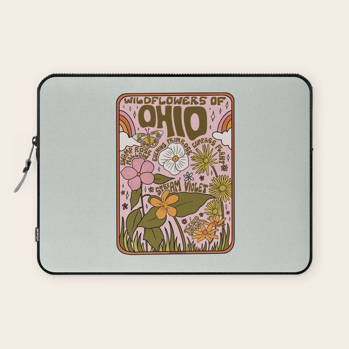 Ohio Wildflowers Laptop Sleeve Gallery Image 1