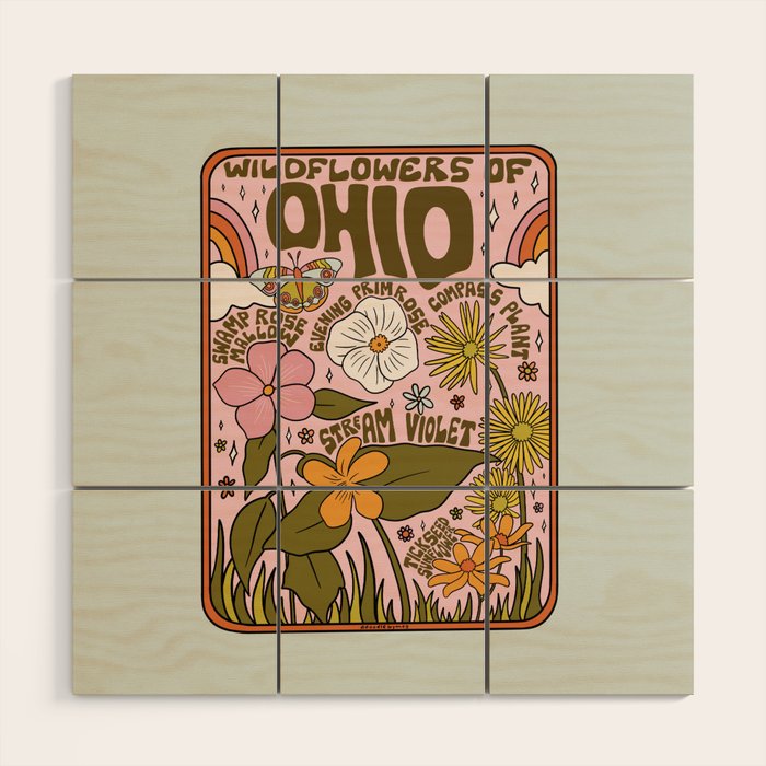 Ohio Wildflowers Wood Wall Art Gallery Image 1