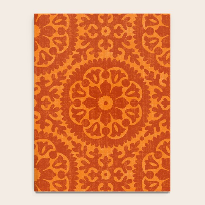 Folk Art Mandala - orange and red Notebook Gallery Image 4