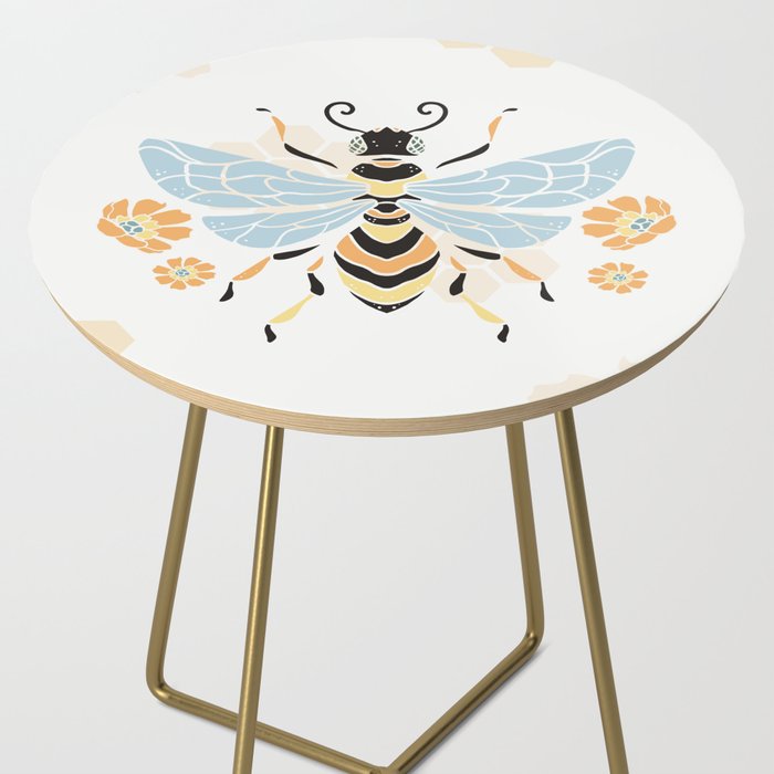 Honey Bee Abstract Pattern Side Table Gallery Image 2