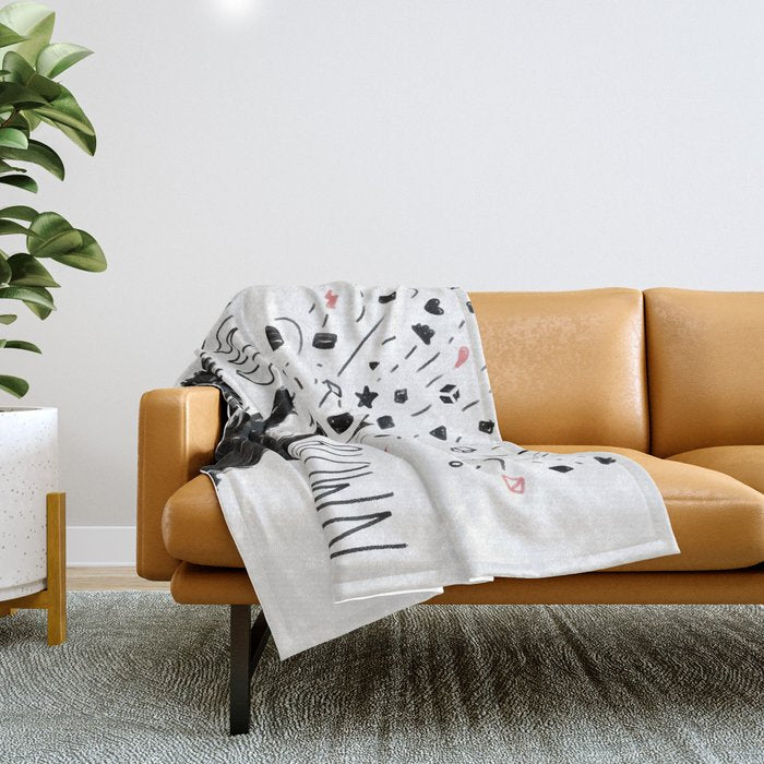 MIND BLOWN. Throw Blanket Gallery Image 1