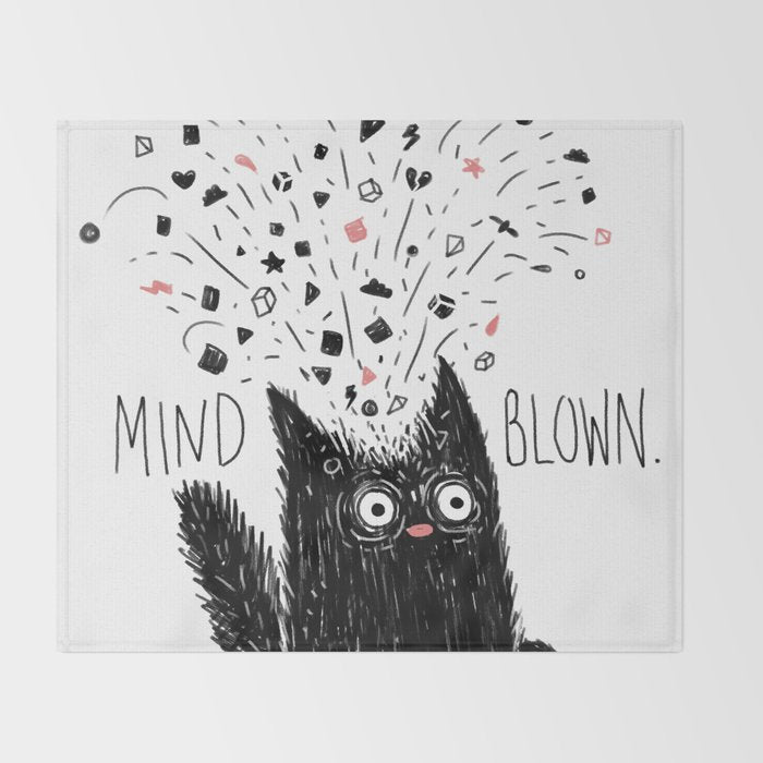 MIND BLOWN. Throw Blanket Gallery Image 2