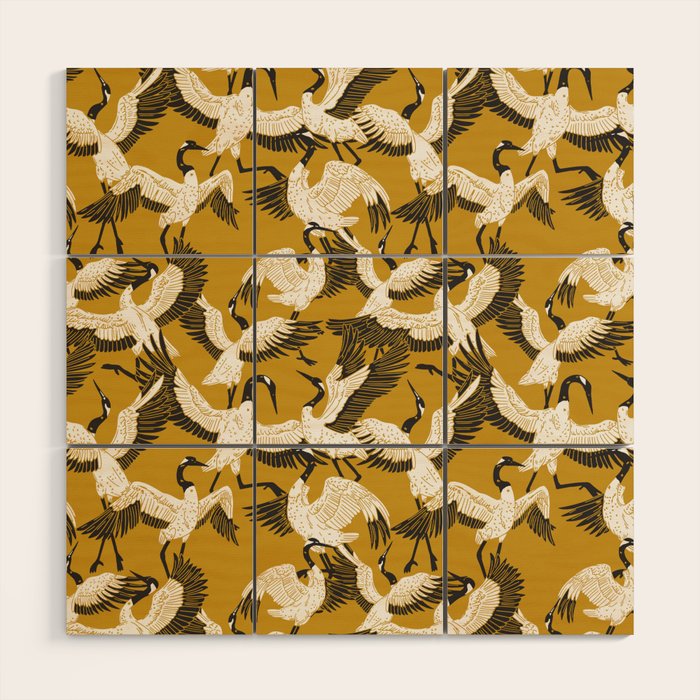 The ritual of the crane dance Wood Wall Art Gallery Image 1