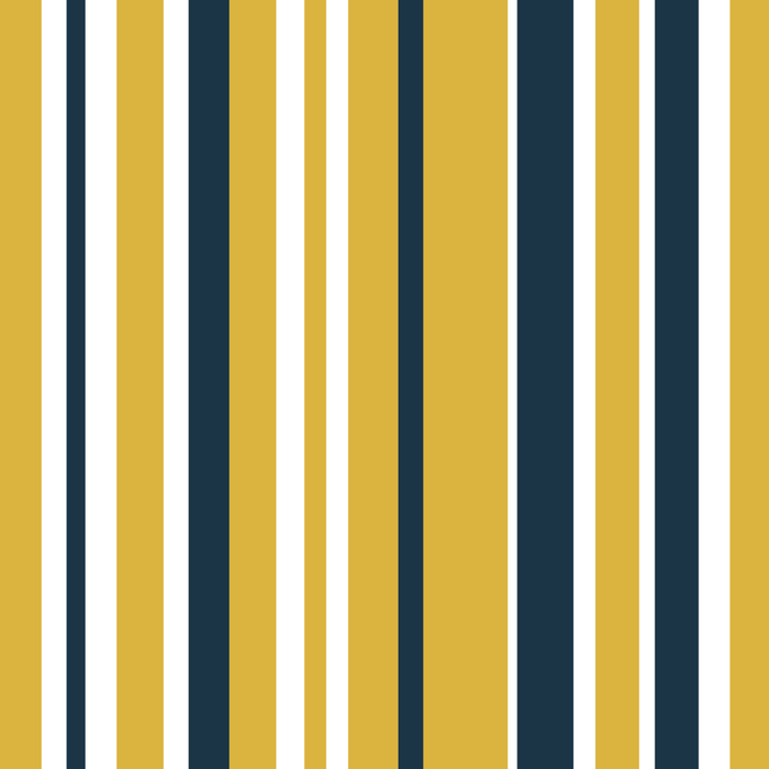 Vertical Stripes in Navy Blue, Mustard Yellow, and White Coffee Mug Gallery Image 2