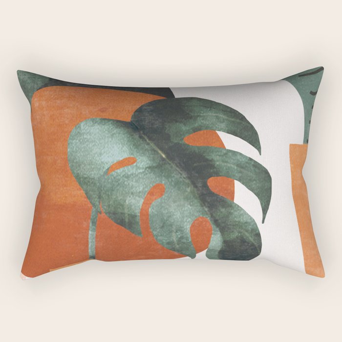 Abstract Art Plants Rectangular Pillow Gallery Image 2