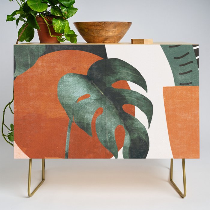 Abstract Art Plants Credenza Gallery Image 1